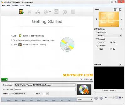 Скриншот №1 к программе Xilisoft DVD Creator