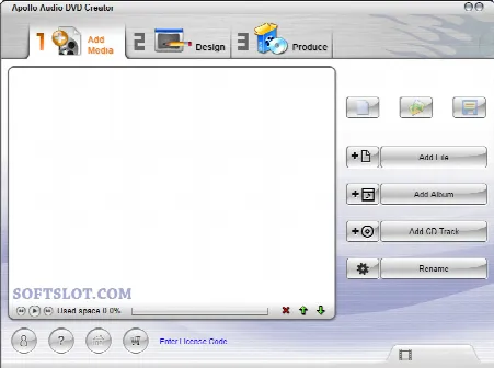 Скриншот №1 к программе Apollo Audio DVD Creator