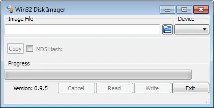 Скриншот №1 к программе Win32 Disk Imager