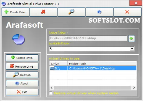 Скриншот №1 к программе Virtual Drive Creator