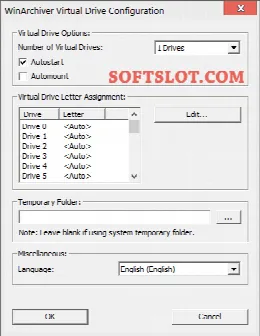 Скриншот №1 к программе WinArchiver Virtual Drive