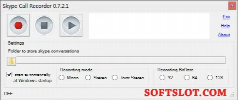 Скриншот №1 к программе Skype Call Recorder