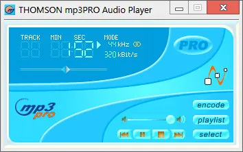 Скриншот №1 к программе THOMSON mp3PRO Audio Player