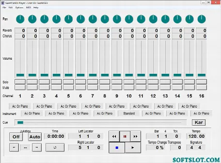 Скриншот №1 к программе Sweet MIDI Player
