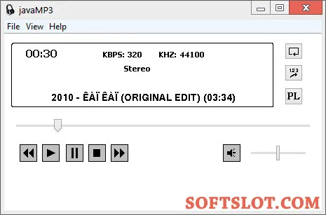 Скриншот №1 к программе JAVA MP3 Player