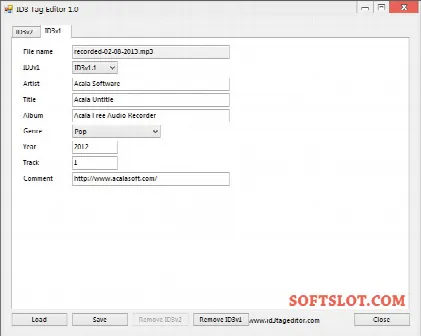 Скриншот №1 к программе ID3 Tag Editor