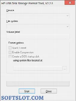 Скриншот №1 к программе HP USB Disk Storage Format Tool