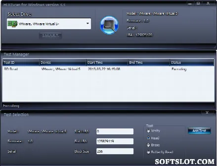 Скриншот №1 к программе HDD Scan