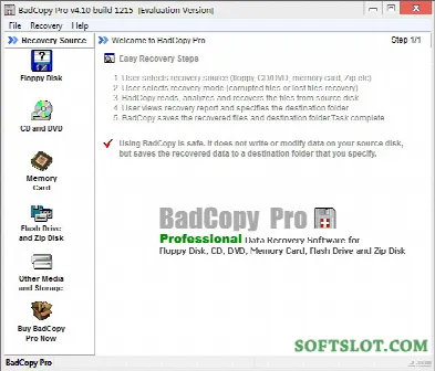 Скриншот №1 к программе BadCopy Pro