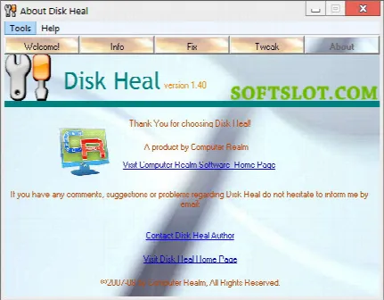 Скриншот №4 к программе Disk Heal