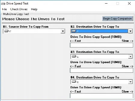 Скриншот №1 к программе Drive Speed Checker