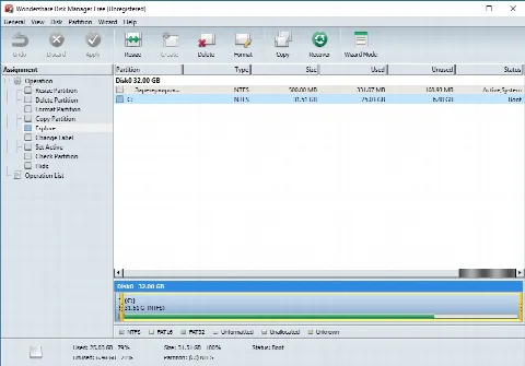 Скриншот №1 к программе Wondershare Disk Manager Free