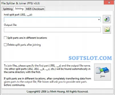 Скриншот №2 к программе File Splitter and Joiner
