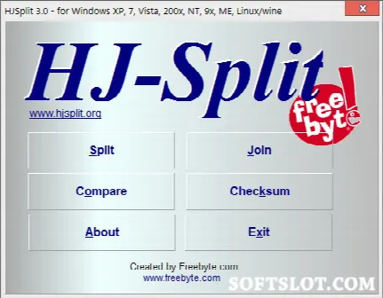 Скриншот №1 к программе HJSplit