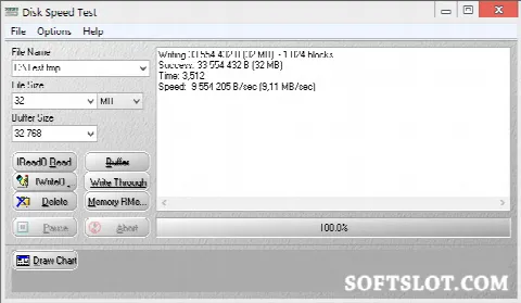 Скриншот №1 к программе Disk Speed Test