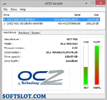 Скриншот №1 к программе HDD Health