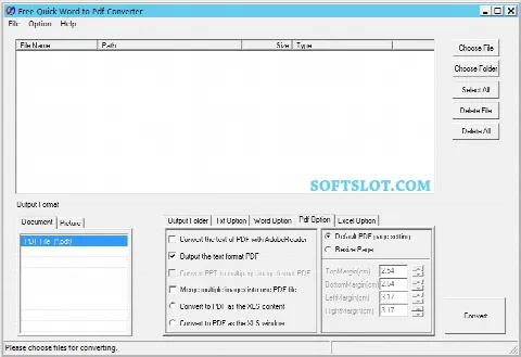 Скриншот №1 к программе Free Quick Word to Pdf Converter
