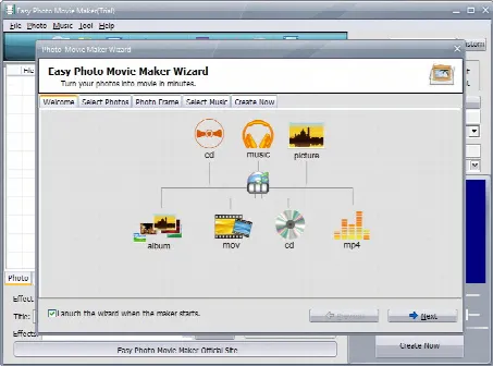 Скриншот №1 к программе Easy Photo Movie Maker