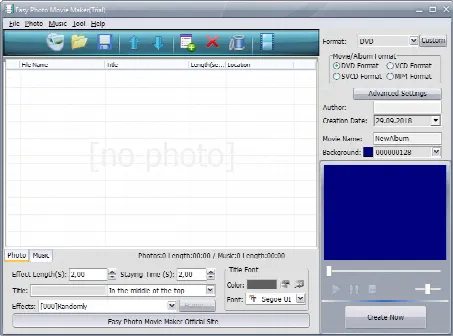 Скриншот №3 к программе Easy Photo Movie Maker