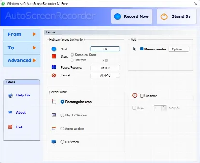 Скриншот №1 к программе AutoScreenRecorder