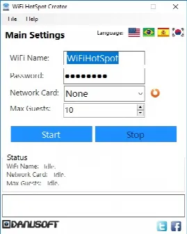 Скриншот №1 к программе WiFi HotSpot Creator
