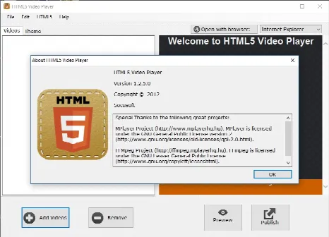 Скриншот №3 к программе HTML5 Video Player