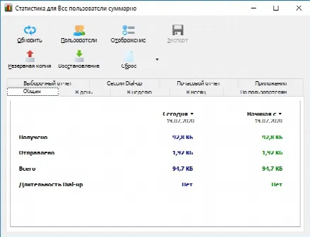 Скриншот №1 к программе Networx