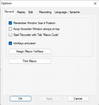 Скриншот №2 к программе Mouse and Key Recorder