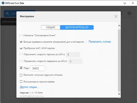 Скриншот №3 к программе BitTorrent Sync