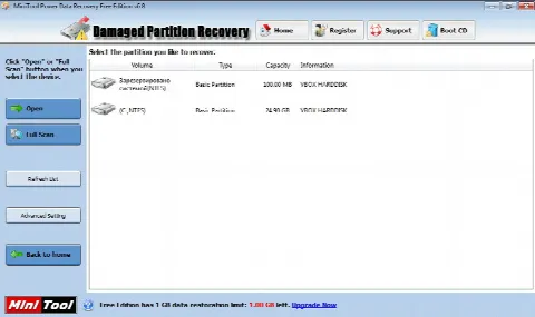 Скриншот №2 к программе MiniTool Power Data Recovery Free Edition