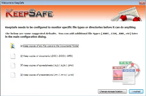 Скриншот №1 к программе KeepSafe