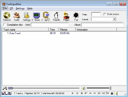 Скриншот №1 к программе Audiograbber