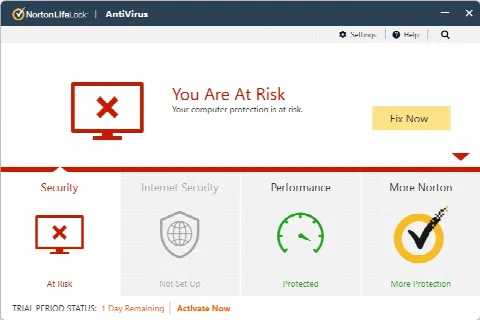 Скриншот №1 к программе Norton AntiVirus
