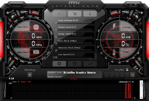 Скриншот №1 к программе MSI Afterburner