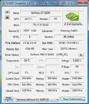 Скриншот №1 к программе NVIDIA Inspector