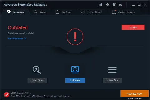 Скриншот №1 к программе Advanced SystemCare Ultimate
