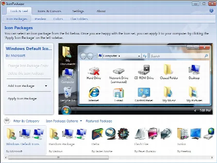 Скриншот №1 к программе IconPackager