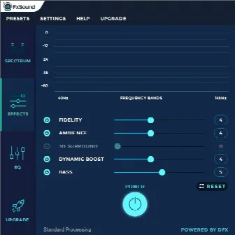 Скриншот №2 к программе DFX Audio Enhancer