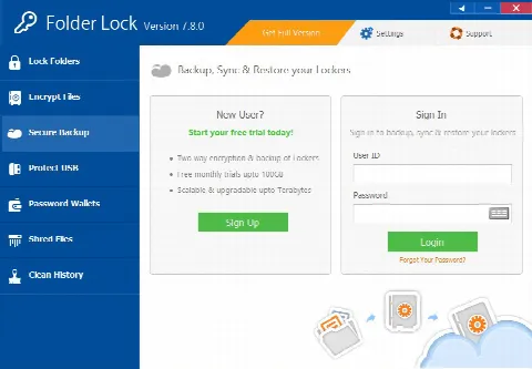 Скриншот №2 к программе Folder Lock