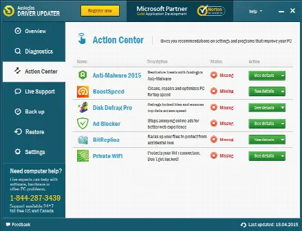 Скриншот №2 к программе Auslogics Driver Updater
