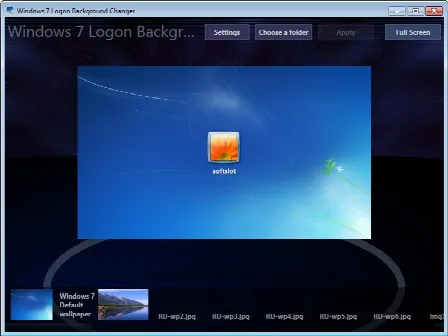 Скриншот №1 к программе Windows 7 Logon Background Changer