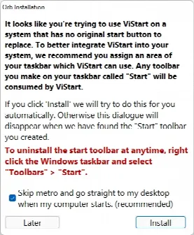 Скриншот №2 к программе ViStart