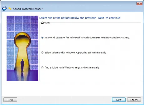 Скриншот №1 к программе Active@ Password Changer Professional