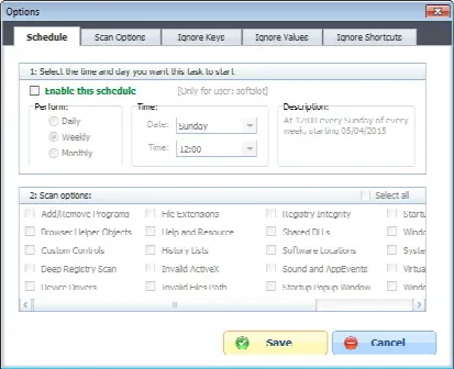Скриншот №3 к программе WinASO Registry Optimizer