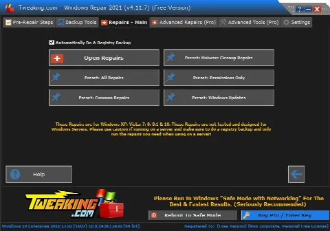 Скриншот №3 к программе Windows Repair
