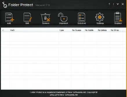 Скриншот №1 к программе Folder Protect