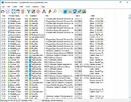 Скриншот №1 к программе Process Monitor