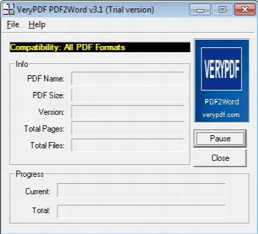 Скриншот №1 к программе VeryPDF PDF2Word