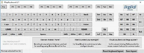 Скриншот №1 к программе MapKeyboard