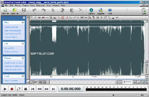 Скриншот №1 к программе WavePad Audio and Music Editor